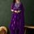 Floral embroidered thread work chinon silk a-line kurta with palazzos &  dupatta