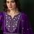 Floral embroidered thread work chinon silk a-line kurta with palazzos &  dupatta