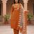 Women Ethnic Motifs Embroidered Thread Work Cotton Kurta with Trousers & With Dupatta