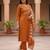 Women Ethnic Motifs Embroidered Thread Work Cotton Kurta with Trousers & With Dupatta