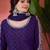 zari sequence embroidered straight kurta & trousers with dupatta