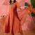 zari sequence embroidered a-line kurta & trousers with dupatta