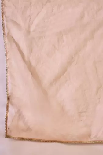 floral embroidered panelled gotta patti a-line kurta with trouser & dupatta