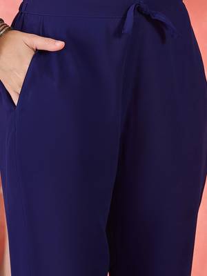 women zari sequence thread embroidered straight  kurta with trousers & dupatta 3