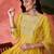women zari sequence embroidered kurta & trousers with dupatta