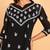 Women black lucknowi chikankari floral embroidered georgette a-line kurti