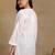 Women white pure cotton ethnic motifs embroidered lucknowi chikankari flared short kurtis