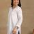 Women white pure cotton ethnic motifs embroidered lucknowi chikankari flared short kurtis