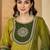 women woven design kurta with trousers & dupatta