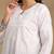 Women white pure cotton ethnic motifs embroidered lucknowi chikankari flared short kurtis