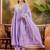 women thread embroidered with mirror work a-line kurta with trousers & dupatta