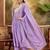 women thread embroidered with mirror work a-line kurta with trousers & dupatta