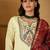 women ethnic motifs thread work kurta with trousers & with dupatta