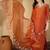 women floral embroidered regular thread work kurta with trousers & with dupatta