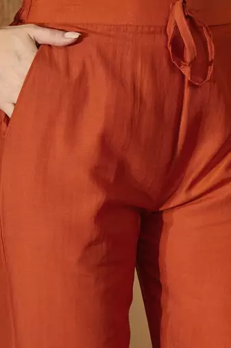 embroidered kurta with trouser & dupatta