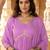printed v-neck kurta & trousers with dupatta