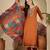 ethnic motifs embroidered thread work straight kurta with trouser & dupatta