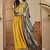 geometric embroidered empire sequinned straight kurta with trouser & dupatta