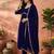 women embroidered v-neck kurta with trousers & dupatta