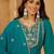 zari sequence thread embroidered straight kurta with palazzos & dupatta