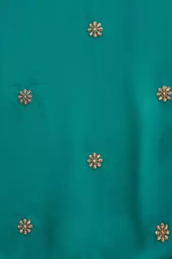 zari sequence thread embroidered straight kurta with palazzos & dupatta