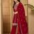georgette zari sequence embroidered kurta with palazzos and dupatta