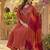 embroidered v-neck kurta trousers & dupatta