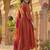 embroidered v-neck kurta trousers & dupatta
