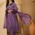 women ethnic motifs embroidered panelled zari kurta with trousers & dupatta