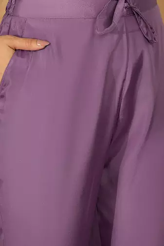 women ethnic motifs embroidered panelled zari kurta with trousers & dupatta