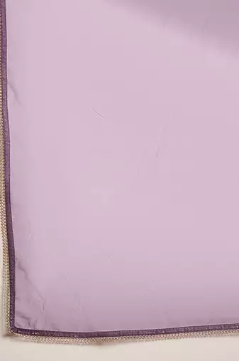 women ethnic motifs embroidered panelled zari kurta with trousers & dupatta