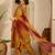 zari sequence thread embroidered a-line kurta with trouser & dupatta
