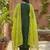 embroidered round neck kurta trousers & dupatta