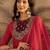 floral embroidered sequinned thread work kurta with trousers & dupatta