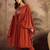 zari sequin embroidered straight kurta with trousers & dupatta