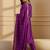 embroidered round neck kurta and trousers with dupatta set