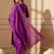 embroidered round neck kurta and trousers with dupatta set