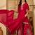zari sequence embroidered kurta with trousers & dupatta