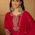 zari sequence embroidered kurta with trousers & dupatta