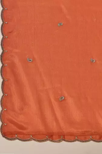 zari sequence cording embroidered kurta with palazzo and dupatta