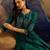 embroidered round neck straight kurta & trousers with dupatta