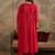 women printed  v-neck kurta with trousers & dupatta