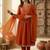 women embroidered round neck kurta with trousers & dupatta