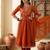 women embroidered round neck kurta with trousers & dupatta