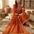 women embroidered round neck kurta with trousers & dupatta