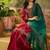 embroidered a-line kurta with palazzo & dupatta