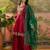 embroidered a-line kurta with palazzo & dupatta