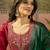 embroidered a-line kurta with palazzo & dupatta