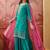 embroidered round neck kurta sharara & dupatta