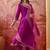 embroidered round neck  kurta trousers & dupatta